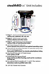 Hydro Logic Stealth-RO150 Reverse Osmosis Filter with Upgraded KDF85/Catalytic Carbon Filter, 150 GPD - (4/Cs)
