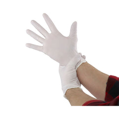 Mad Farmer White Nitrile Gloves, Large, Box of 100