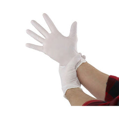 Mad Farmer White Nitrile Gloves, Size M, Box of 100