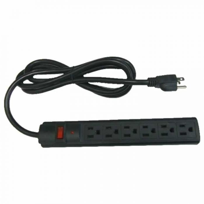 Power Strip - 6 outlet 15 Amps with 12 ft. 14 gauge cord