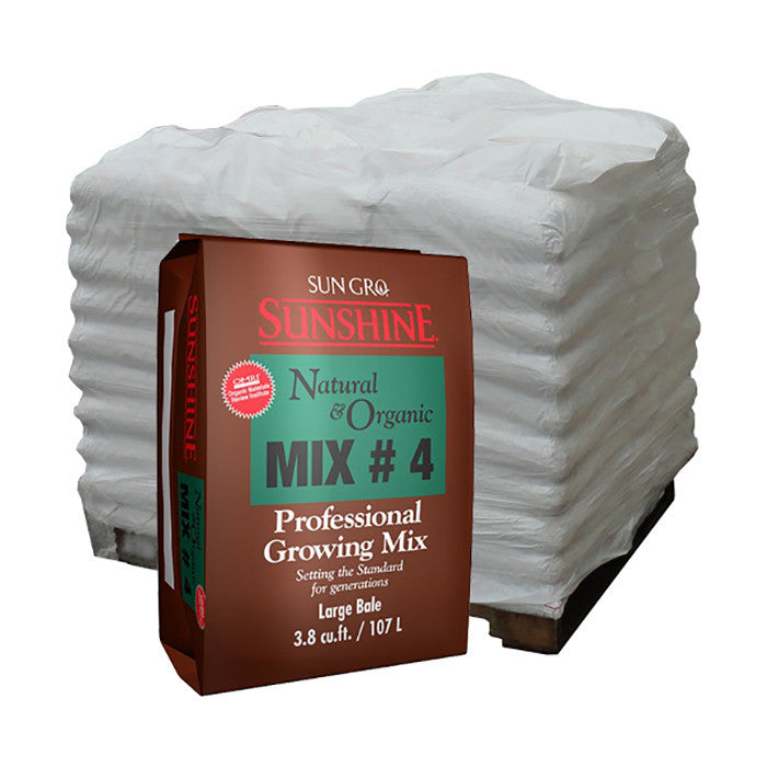 SunGro Horticulture Sunshine Natural & Organic Potting Soil Aggregate, 3.8 cf Bale - Pallet of 30 Bags